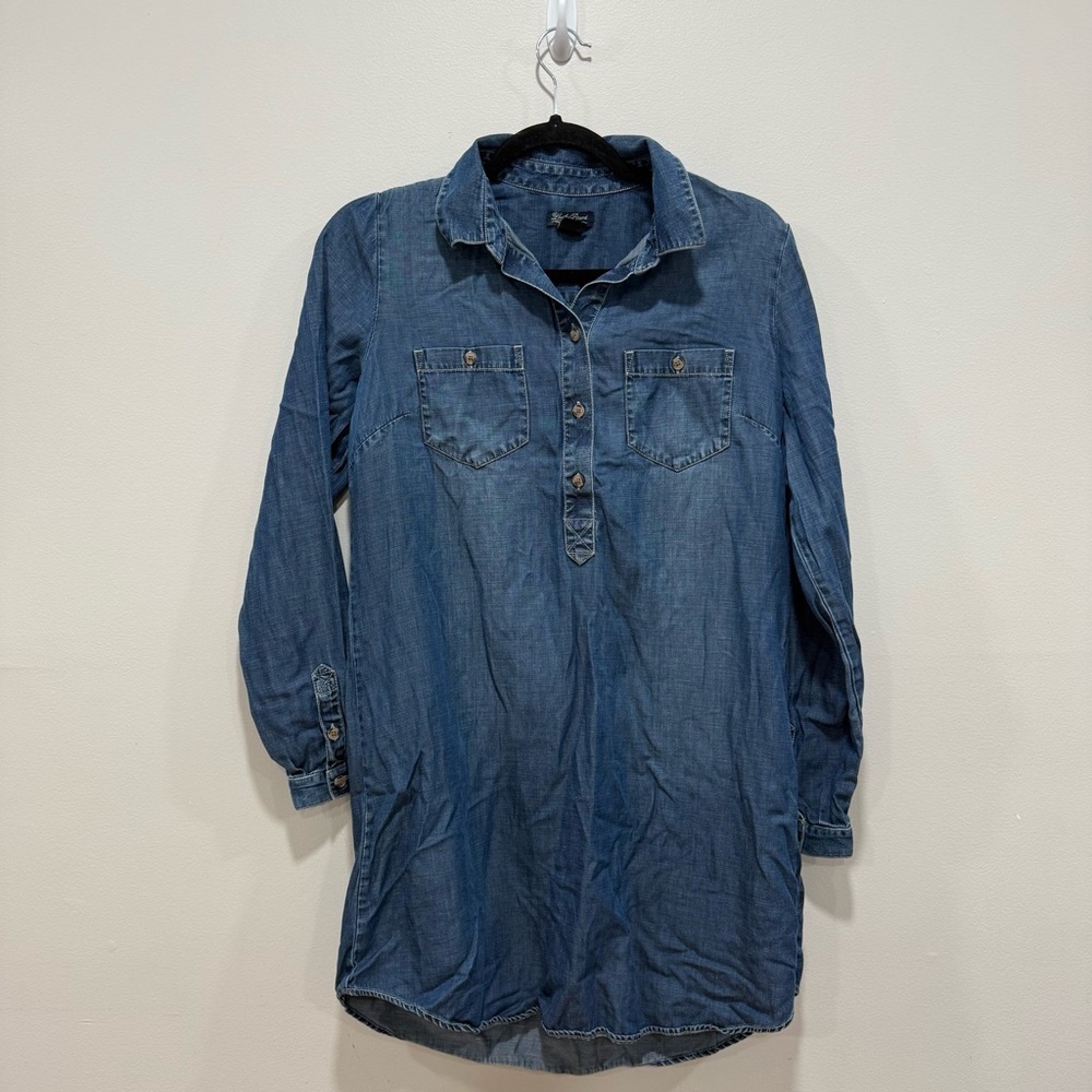 Lucky brand chambray dress medium - Picture 2 of 6